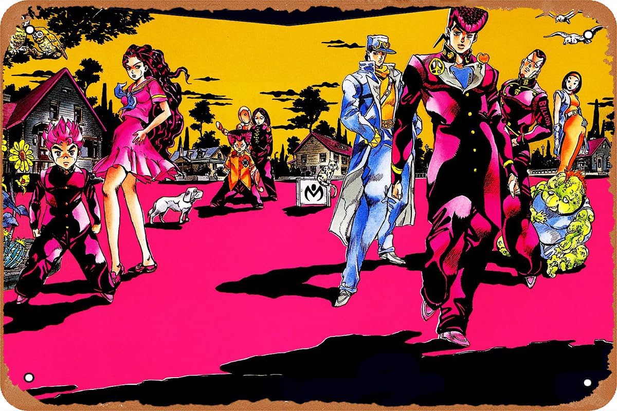 Wine Tag Label - Plakat Anime JoJo's Bizarre Adventure, Metalowy