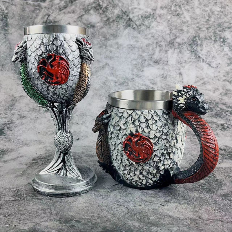 Wine Beer Coffee - Żywica ze stali nierdzewnej trony kubki,
