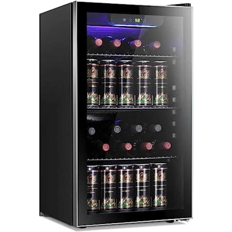 Beer Wine Zone - Chłodziarka do wina/napojów na 26 butelek,